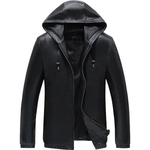 100%Real Sheepskin Coat Genuine Leather Jacket Short Slim Jacket for Men Outerwear Jaqueta De Couro YXG1669A MF041