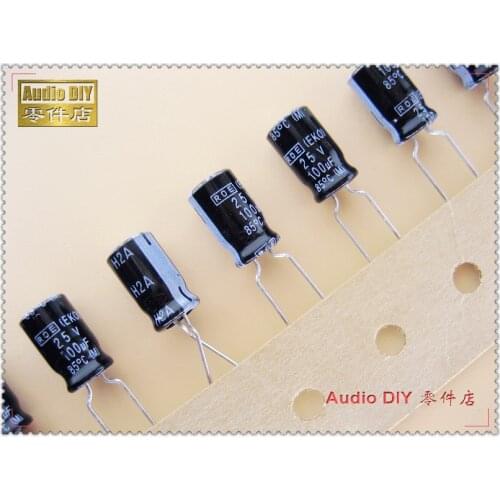 20PCS/100PCS EKO Series 100uF 25V 25v100uf Electrolytic Capacitor
