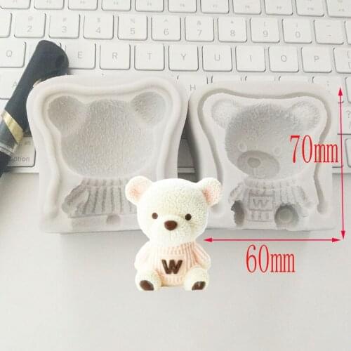 3D Bear Silicone Cake Mold Silicone Fondant Mold 3D Cupcake Jelly Candy Chocolate Decoration Baking Tool Moulds K641