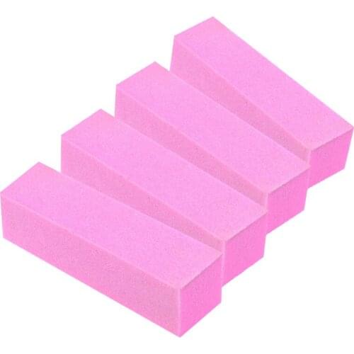 4pcs Per Lot Pink Nail Buffer New Pedicure Manicure Buffers Hign Quality Nail Art UV Gel Sand Block Makeup Beauty Nail Tools
