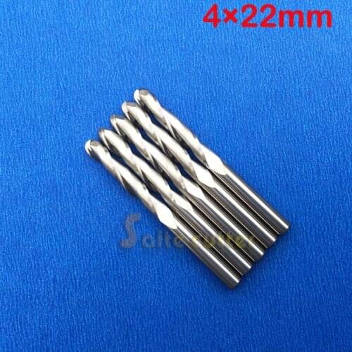 5pcs double Flute Ballnose EndMills CNC lathe Machine Milling Machinery Cutting tools router bit 4X22mm