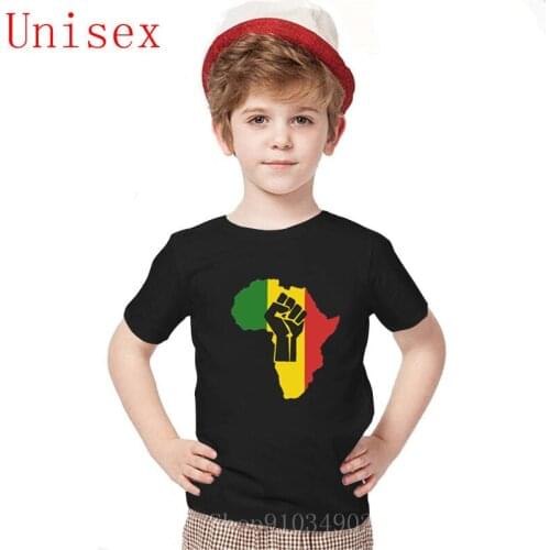 African Power Kids T-Shirt We Stand together Boys Girls Superduper short sleeves crew-neck 100% Cotton Tees children clothes boy