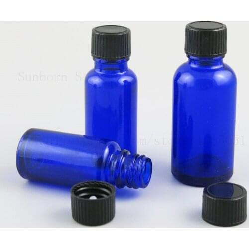 Essential Oil Blue Green Glass Bottles Containers Vials 5/10/15/20/30/50/100 ml Sample Glass Refillable bottle 20pcs