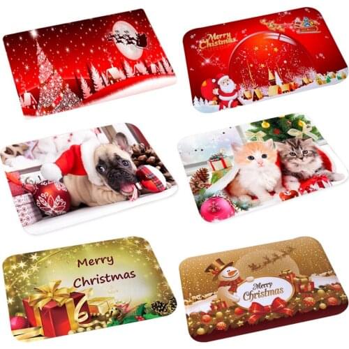 Flannel Christmas Doormat Merry Christmas Decorations For Home 2021 Navidad Christmas Ornaments Xmas Natal Happy New Year 2022