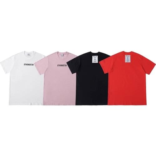 High quality 2021 summer new letter printing men and women solid color T-shirt casual loose high street short sleeves