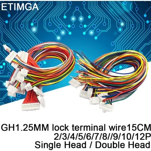 GH1.25MM 15CM Electronic Single Head Double Head wire with lock terminal wire 2/3/4/5/6/7/8//9/10/12P