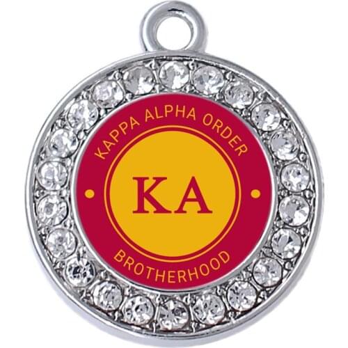 Double Nose Greek Letter Poster Fraternity KA Alpha Order Brotherhood Pendant Charms For College Sorority Member Souvenir Gifts