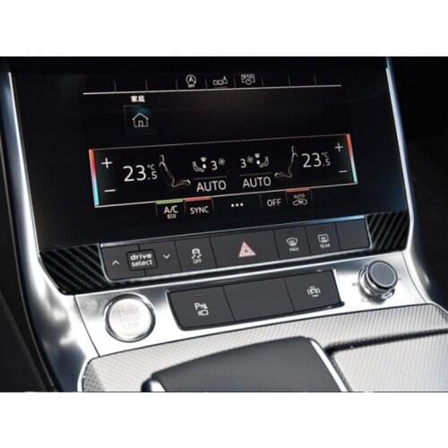 Stainless Steel Center Console Buttons Frame Decoration Cover Trim For Audi A6 C8 2019 2020 Car Styling Interior Accessories