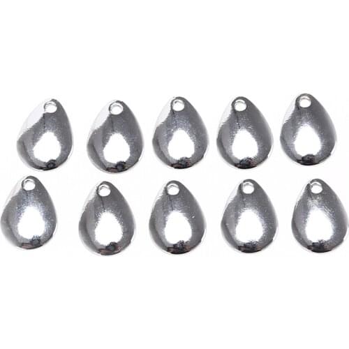 10pcs/lot Fishing Flattie Attractor Spinner Rings Blades Smooth Iron Spoons Plaice For Tackle Craft fishing Box tool Accessory