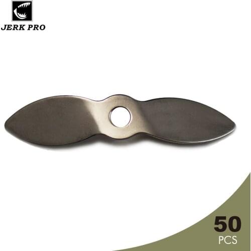 JERK PRO 50PCS Prop Blade Stainless Steel Propeller Spin Blades Custom Fishing Lure Accessories Angler’s Tackle Craft