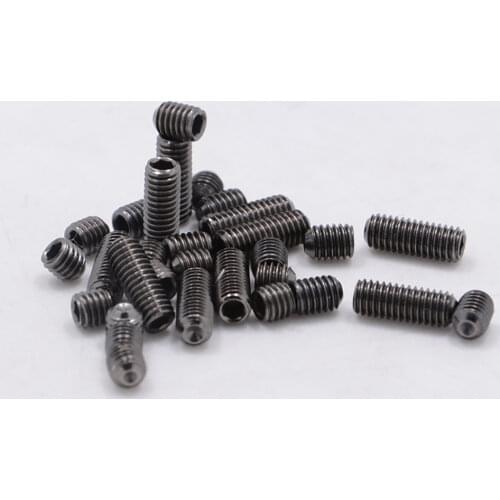 M3x3/4/5/6/8/10mm M4x4mm M5x5mm Cup Point Grub Scerw DIN916 Black Nickel Plated 12.9 Grade Alloy Steel Model DIY