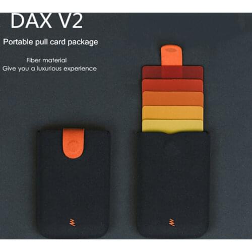 2019 New Arrival DAX V2 Mini Slim Portable Card Holders Pulled Design Men Wallet Gradient Color 5 Cards Money Short Women Purse