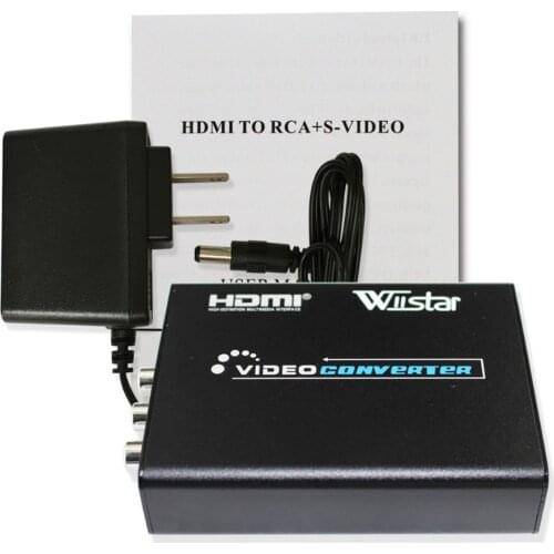 Mini Wiistar HDMI2AV Converter HDMI to 3RCA Composite Adapter HDMI CVBS Audio Video Full HD 1080P