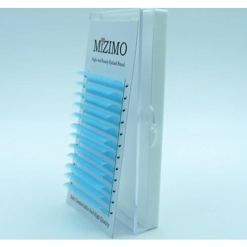 MIZIMO 16 17mm New 12-row Color Grafting Eyelash Light Blue Artificial Mink Personality Eyelash Extension Tool