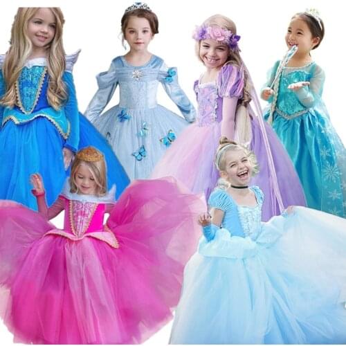 Fancy Childrens Clothing Princess Dresses for Girls Party Cosplay Princess Costumes Halloween Christmas Dress Birthday Clothes