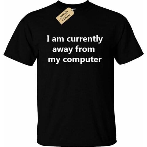Mens I am currently AFK T Shirt Funny geek nerd computer gamer gift pc humour