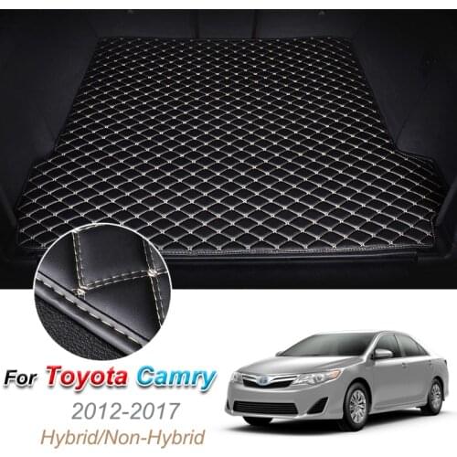 The Trunk Floor Leather Liner Car Trunk Mat Cargo Compartment Floor Carpet for Toyota Camry 2012-2017