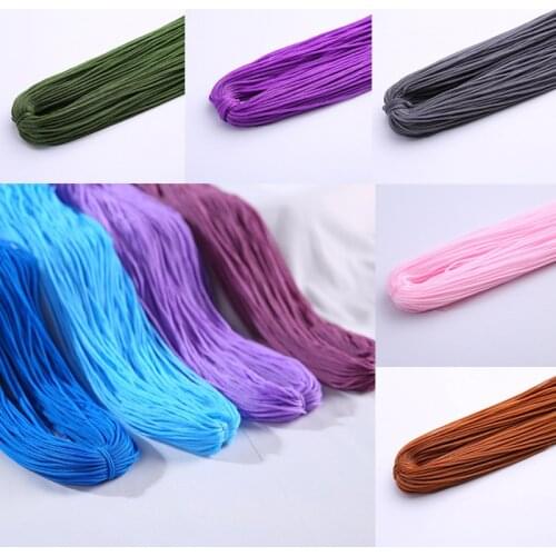 40-50M Nylon Cord Hand Knitting Crochet Yarn Hollow Silk Knitting Rope DIY Jewelry Bracelet Making Bead Thread