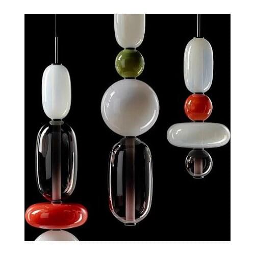 Nordic Multicolored Glass Pendant Lights Bedside Bar Cafe lamps hanging Candy dining room furniture Home Decor indoor lighting