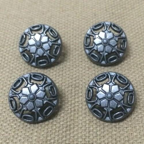 New 50PCS 15MM Antique Silver Round Studs Rivet Punk Round Hollow Spike Shoes Belt Bag Accessories Leather Craft Shipping Free