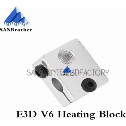 New 3D Extruder Hot High quality V6 Aluminium Heating Block MK8 Hot End 20*16*12 mm Reprap 3D Printer Reprap Metal