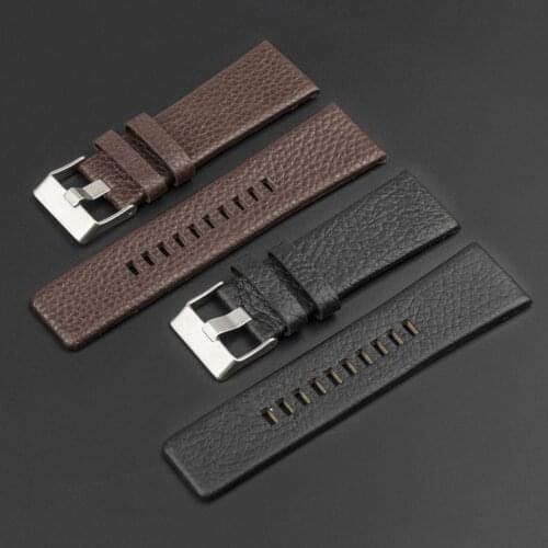 AWS Leather strap for DIESEL watchband fit DZ7312 | DZ4323 | DZ7257 with stainless steel pin buckle strap24 26 27 28 30mm bands