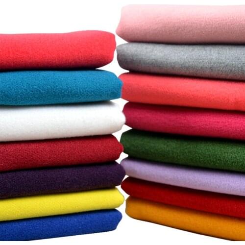 Width 59'' Double Side Ground Pure Color Cashmere Like Fabric By The Half Yard For Thickened Coat Trousers Material