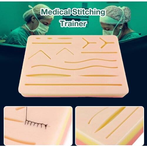 Cheap Medical Silicone Skins Pad Skin Suture Incision Surgical Training Kit Traumatic Pistol Simulation Training