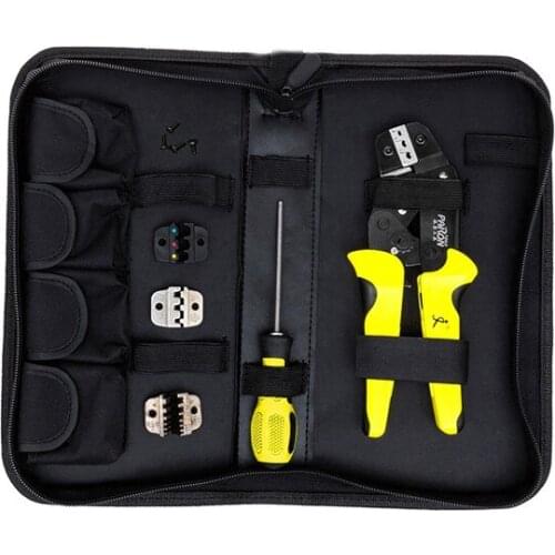 JX-D4 Multifunctional Ratchet Crimping Tool 26-10 AWG Terminals Pliers Kit