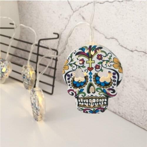 HALLOWEEN Led Skull Battery Light String Scary Face Pumpkin Decoration Lantern