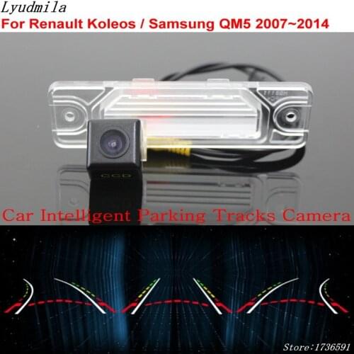 Lyudmila Car Intelligent Parking Tracks Camera FOR Renault Koleos / Samsung QM5 2007~2014 Back up Reverse Rear View Camera