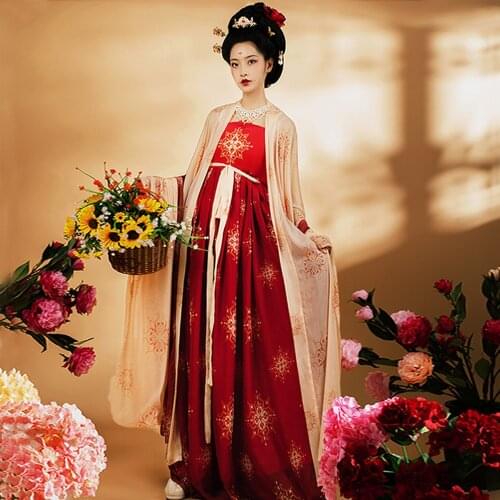 Oriental Chinese Stage Performance Dress Women Hanfu Costume Cosplay Ancient Traditional Elegant Princess Clothes