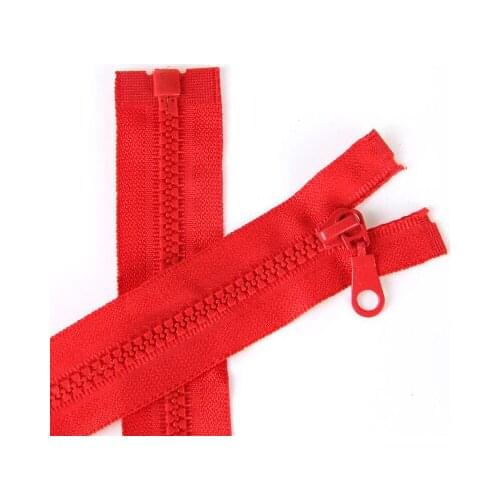 Free shipping 10pcs/lot 5# red 40cm/50cm/60cm/70cm/80cm single head resin zipper High-grade clothes down jacket coat zipper