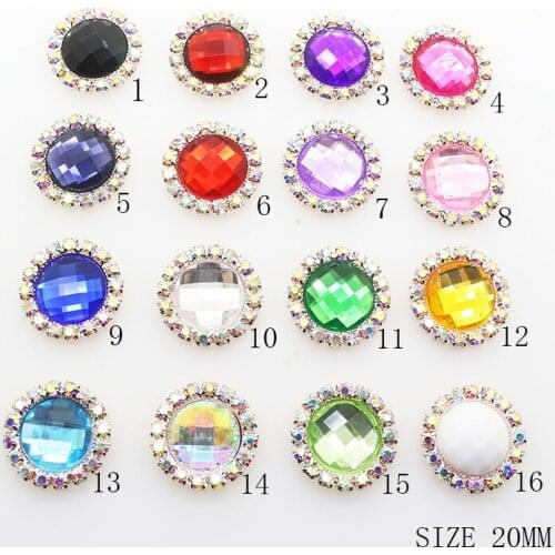 ZMASEY Mix Color Metal Buttons 10Pcs/Lot 20mm Sewing Accessories Diy Gold Button Ribbon Holiday Gift Decoration