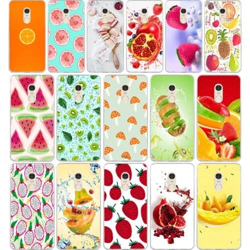 004FG Summer Fruit Lemon Watermelon Soft Silicone Tpu Cover phone Case for xiaomi redmi 7 7a note 4A 4X 6 Pro 6A 7