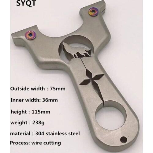304 Stainless Steel Process Slingshot Outdoor Hunting Shooting Catapult Very Durable for Flat Rubber Band Kid Toys Games