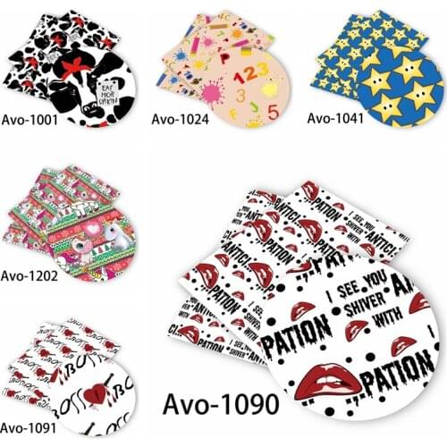 Huangtao Diy accessories 30*136cm Printed Faux Synthetic Leather for Bow,DIY handmade Materials