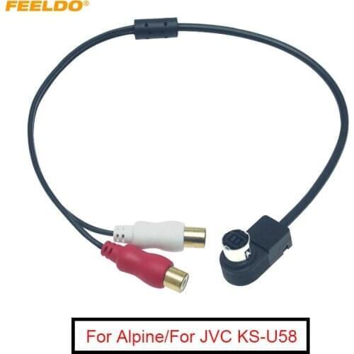 FEELDO 10Pcs Car Audio Radio Aux-in 2RCA Cable AUX Adapter for Alpine KCA-121B JVC Ai-net Player 9887 105 117 9855 #FD6250