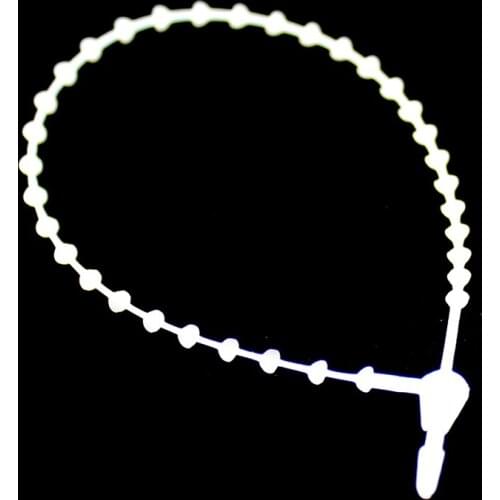 White Security Tie 3" Garment Hang Tag Knot String 1000 Pcs Plastic Ball Chain Cords For Price Label Hang Tag