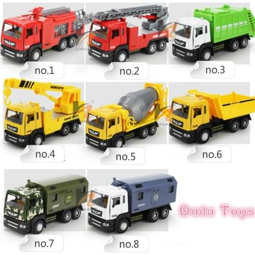 Free Shipping 1:50 die-cast pull back engineering car fire rescue truck model with sound and light children gift