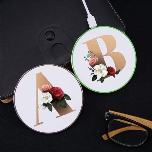Letter A B C D Wireless Charging Station Wireless Charger for Iphone Airpods 2 Airpods Pro Samsung Xiaomi Cute Charger Pad Gift