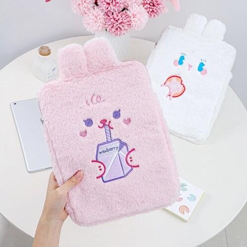 Tablet Case Pouch Bear 11 inch iPad bag cute girl rabbit Hand Bag Plush tablet computer storage bag