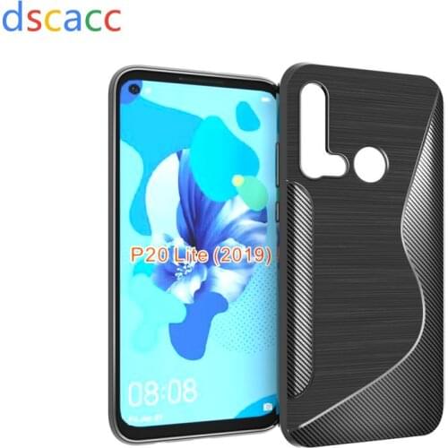 DSCACC S line TPU Cover Case for Huawei Y5 Y6 Y7 Y9 Prime P Smart 2019 P20 P30 LITE PRO PLUS Nova 5 5i Mate 30 100pcs
