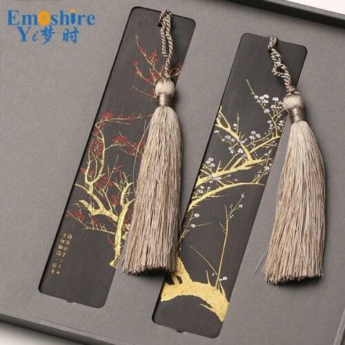 Wooden Crafts Wholesale China Bookmarks Creative Gifts Custom Bookmarks Gift Set School Office writing Supplies M034
