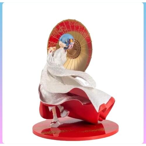 Anime Re Life in a different world from zero Anime Figures Rem White traditional wedding dress PVC Model Toys 29cm Action Figure