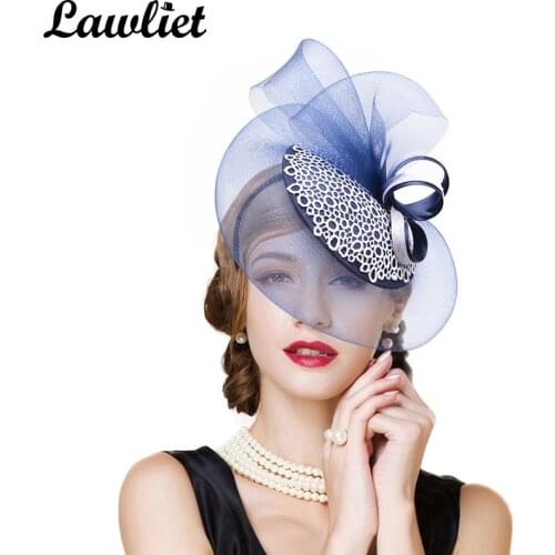 Lawliet Womens Ladies Hats Fascinators Race Day Kentucky Derby Church Wedding Party Headband Bridal Headband T244