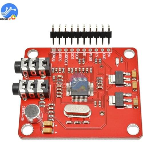 VS1053 MP3 Module Breakout Board With SD Card Slot VS1053B Ogg Real-time Recording MP3 Player Shield Record for Arduino