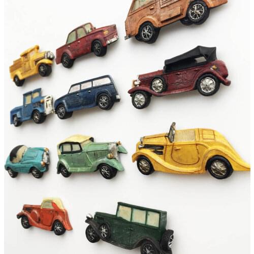 Creative magnetic refrigerator pasted American and European 3D classical classic car childrens education crafts Fridge Magnet