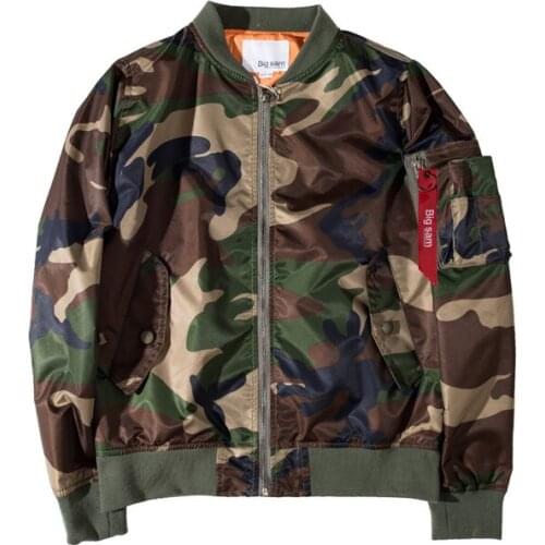 YuWaiJiaRen camuflage jackets men fashion military style flight mandarin collar varsity baseball jacket spring autumn