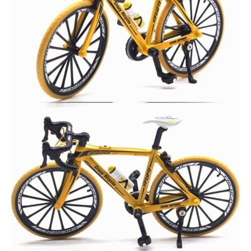 1:10 Road Bicycle Model Toys Diecast Metal Curved Racing Cycle Cross Mountain Bike Replica Collection for Children Gift Souvenir